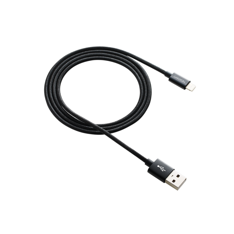 

Кабель USB-Lightning 8-pin, 1м, черный Canyon CFI-3 (CNE-CFI3B), CFI-3