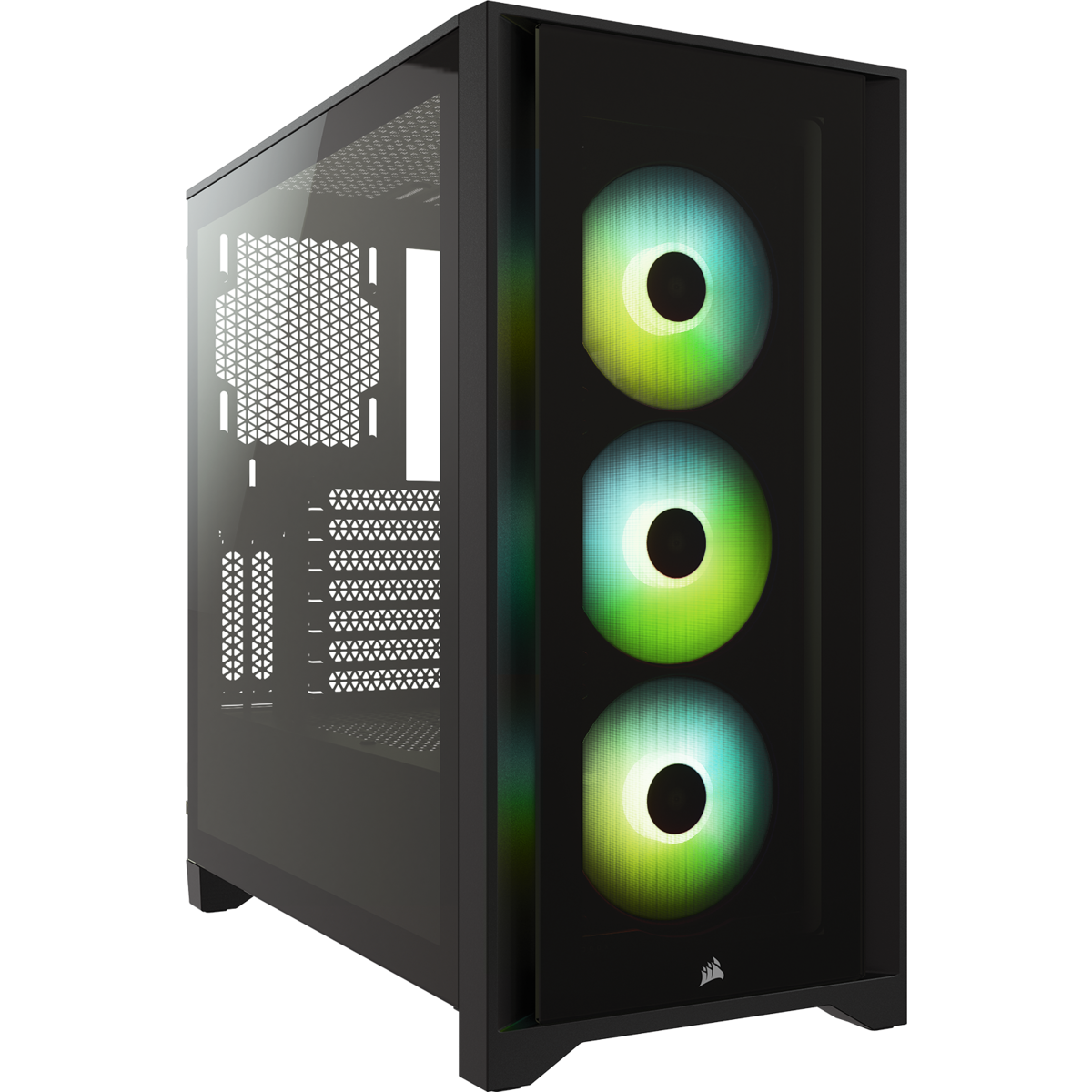 Корпус Corsair iCUE 4000X RGB, EATX, Mid-Tower, USB 3.0, USB Type-C, черный, Без БП (CC-9011204-WW)