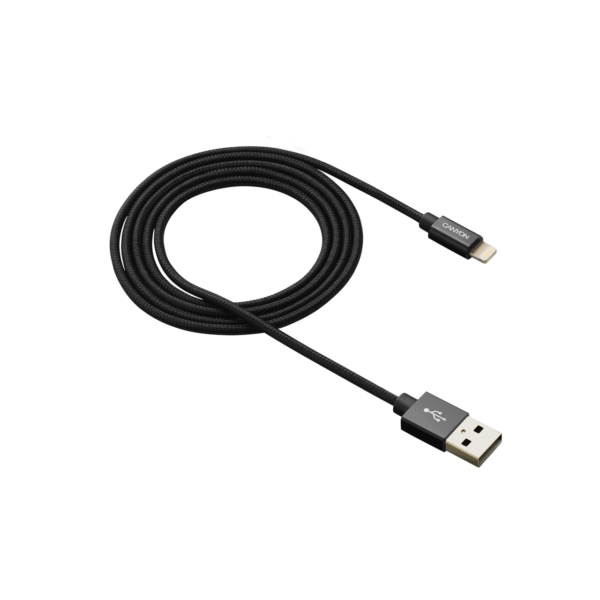 

Кабель USB-Lightning 8-pin, 2.4A, 1м, черный Canyon MFI-3 (CNS-MFIC3B), MFI-3