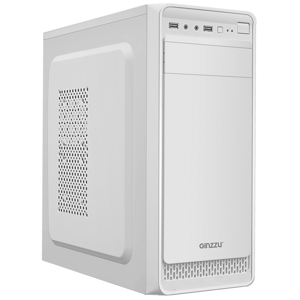 

Корпус Ginzzu C195 , ATX, mATX, Midi-Tower, белый, Без БП, C195