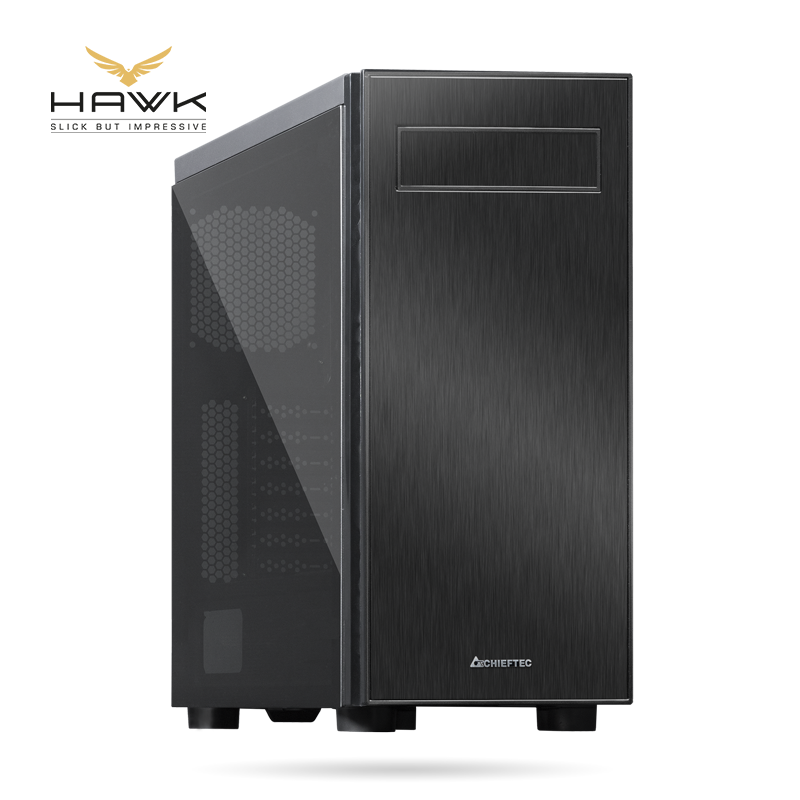 Корпус Chieftec HAWK TG ATX Midi-Tower 2xUSB 31 черный Без БП AL-02B-TG-OP 6675₽