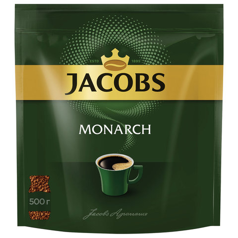 

Кофе растворимый Jacobs Monarch 500 г, мягкая упаковка, сублимированный (8052130), Monarch