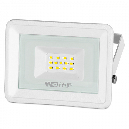 Прожектор светодиодный WOLTA WFL-10W/06W, 10Вт, 900лм, 5700, IP65, белый