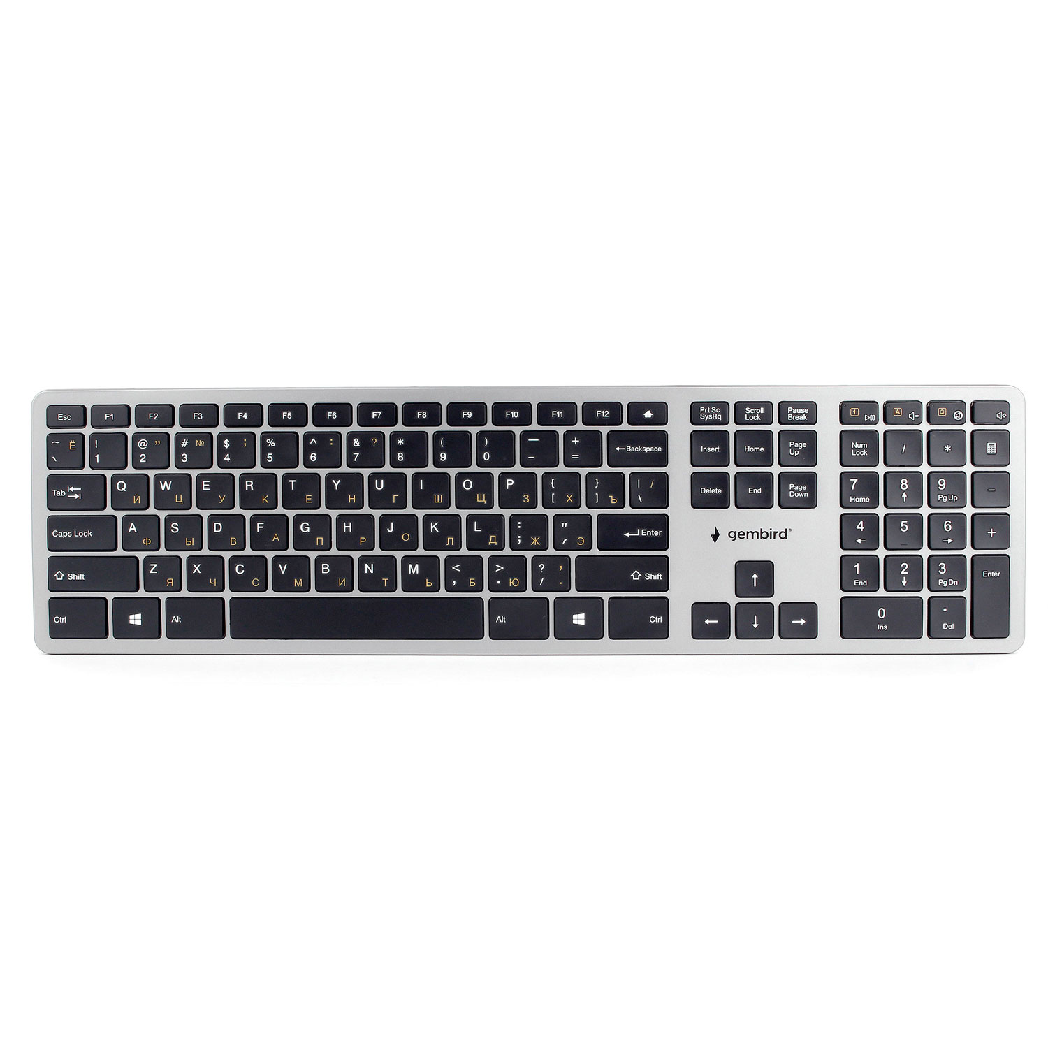 Клавиатура Gembird KBW-3, USB, серебристый