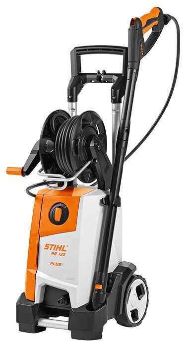 Мойка высокого давления STIHL RE 130 Plus, 135 бар, 500 л/ч, шланг 9м, сетевой шнур - 5м, корпус насоса - алюминий, забор воды из емкости, 21.3кг (4950-012-4561)