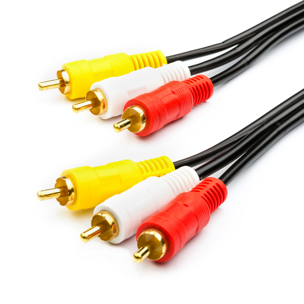 

Кабель 3RCA(M)-3RCA(M), 3м, черный ATCOM AT1004 (AT1004), AT1004
