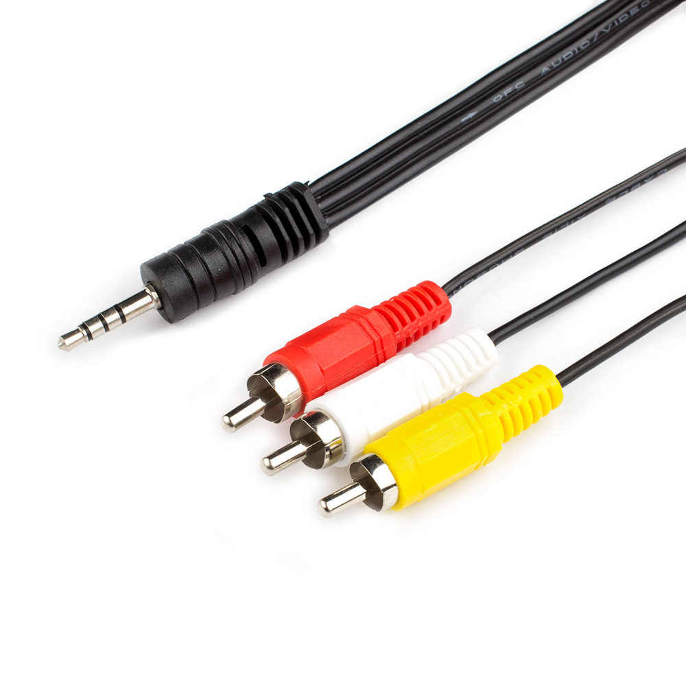 

Кабель Jack(TRRS)-3xRCA(M), 1.8 м, черный Atcom AT7320 (AT7320), AT7320