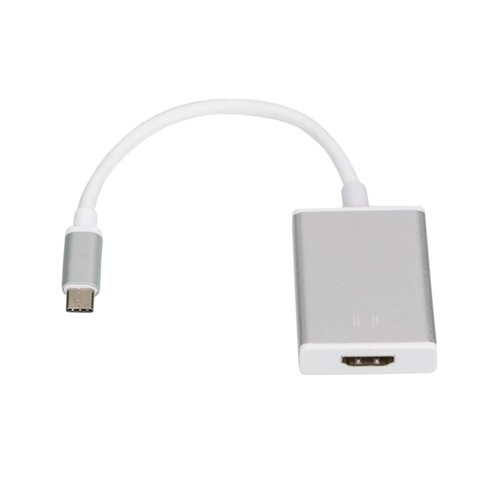 Переходник (адаптер) USB 3.1 Type-C(M)-HDMI(19F) 4K, 10 см, серебристый Atcom AT3888 (AT3888)