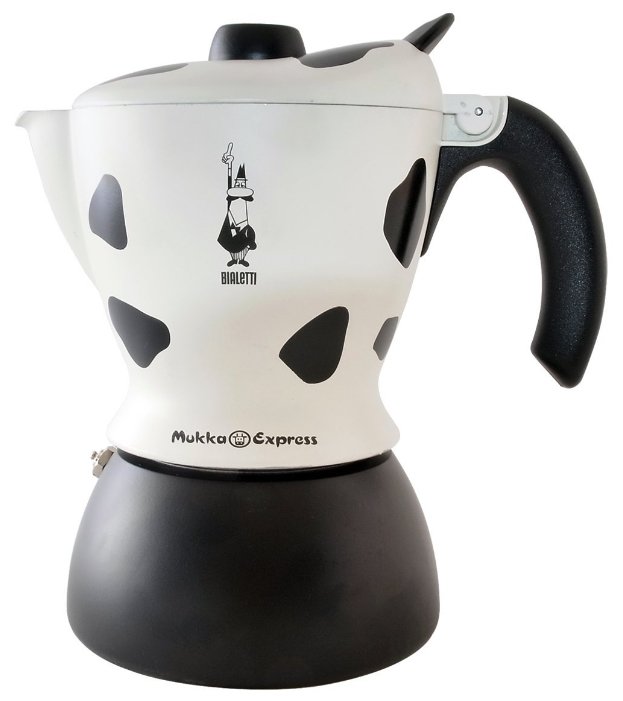 

Кофеварка гейзерная Bialetti Mukka, молотый, 440мл/220мл, черный (1427419), Mukka