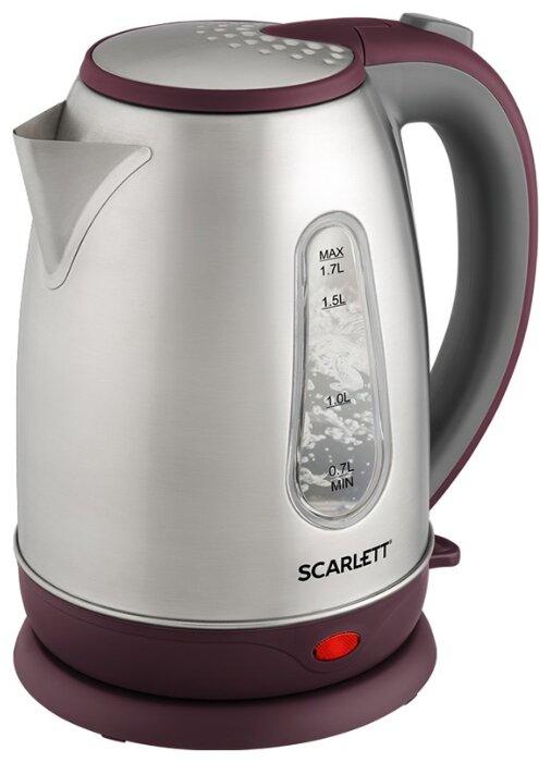 

Чайник Scarlett SC-EK21S89 1.7л. 2200Вт, закрытая спираль, -, сталь/бордовый (SC-EK21S89), SC-EK21S89