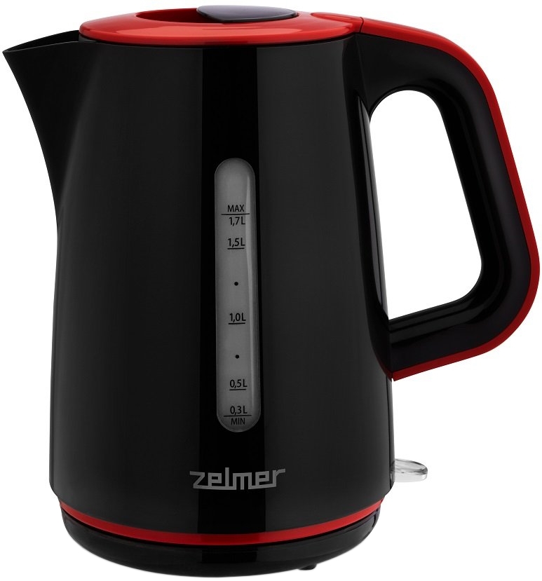 

Чайник Zelmer ZCK7620R 1.7л. 2200Вт, закрытая спираль, пластик, черный/красный (71504671P), ZCK7620R