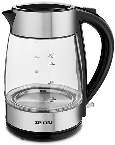 

Чайник электрический Zelmer ZCK8011 1.7л. 2.2 кВт, металл/стекло, серебристый (71504675P), ZCK8011