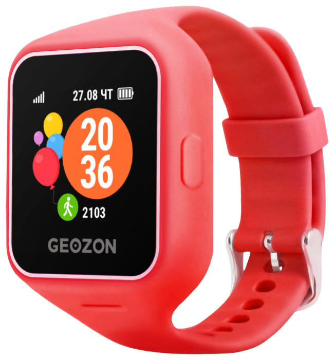 Умные часы детские GEOZON Life, красный
