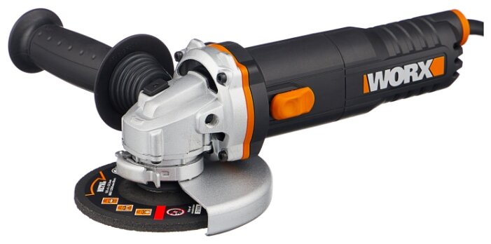 

УШМ (болгарка) WORX WX712, сетевая, 125мм, 12000 об/мин, кейс, 2кг, WX712