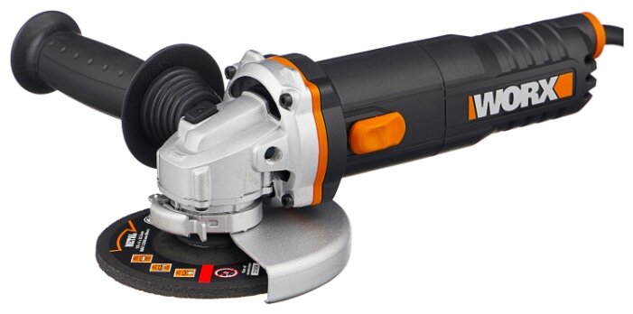 УШМ (болгарка) WORX WX712, сетевая, 125мм, 12000 об/мин, кейс, 2кг