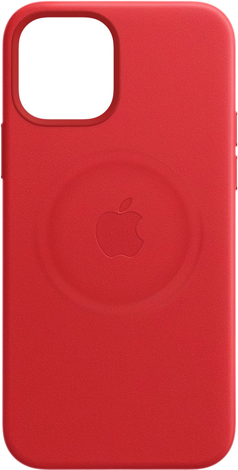 

Чехол-накладка Apple MagSafe для смартфона Apple iPhone 12 Pro Max, кожа, красный (MHKJ3ZE/A)
