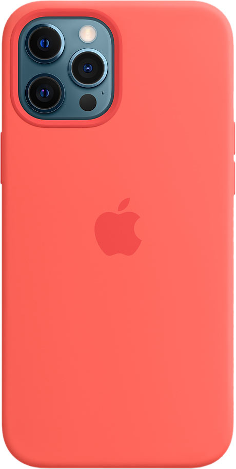 

Чехол-накладка Apple MagSafe для смартфона Apple iPhone 12 Pro Max, силикон, розовый цитрус (MHL93ZE/A)