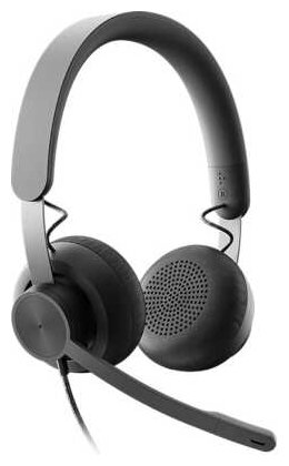 Проводная гарнитура Logitech UC Zone Wired, черный (981-000875)
