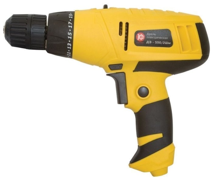 Дрель-шуруповерт КАЛИБР ДЭ- 5502ШМ сетевой 550Вт 34 Нм 950 обмин быстрозажимной патрон 15кг 2900₽