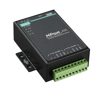 

Асинхронный сервер MOXA NPort 5232i, 2-портовый RS-422/485 в Ethernet с изоляцией 2 КВ, черный, NPort 5232i