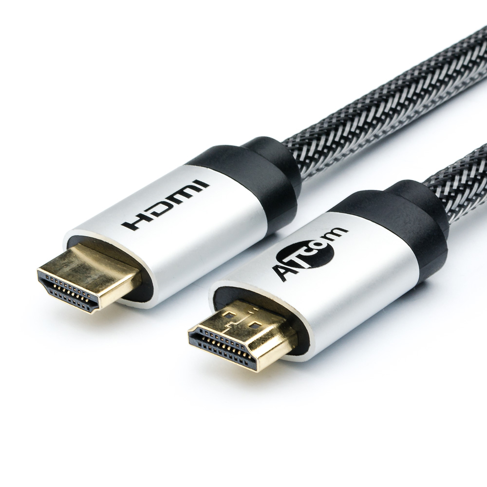 Кабель HDMI(19M)-HDMI(19M) v2.0 4K, экранированный, ферритовый фильтр, 20 м, черный Atcom (AT5582)