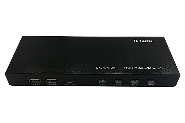 Переключатель KVM (КВМ) D-Link DKVM-410H/A1A, 4-ПК, HDMI до 4096x2160, клавиатура USB, мышь USB (DKVM-410H/A1A)