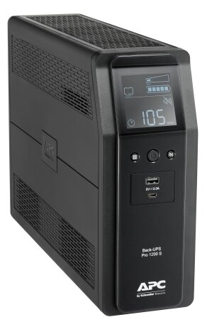 ИБП APC Back-UPS Pro, 1200VA, 720W, IEC, розеток - 8, USB, черный (BR1200SI)