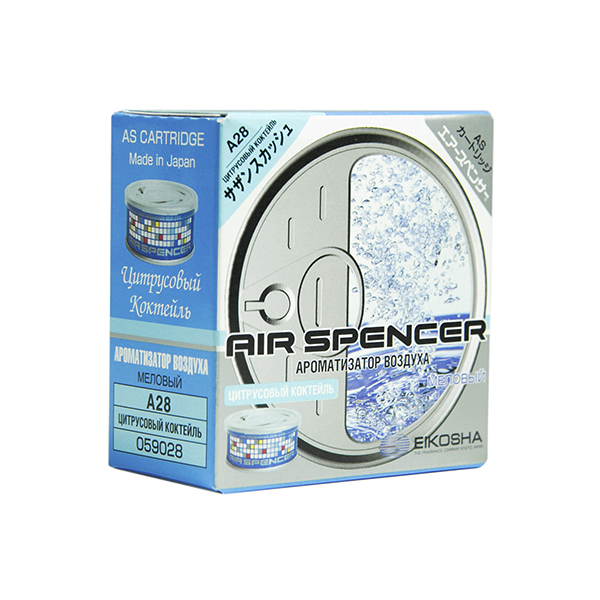 

Ароматизатор автомобильный на приборную панель EIKOSHA SPIRIT REFILL, меловой, SAZAN SQUASH/цитрусовый коктейль (A-28), SPIRIT REFILL