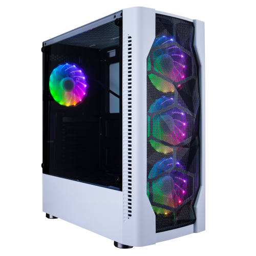 

Корпус 1STPLAYER DK D4, ATX, Midi-Tower, USB 3.0, RGB подсветка, белый, без БП (D4-WH-4G6), DK D4