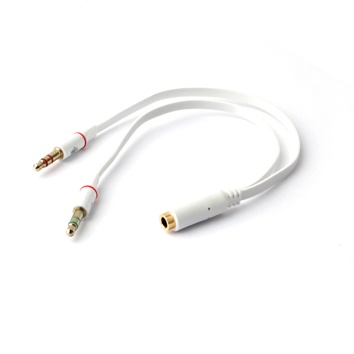 

Кабель-разветвитель Jack 4pin 3.5mm(F) - 2xJack 3pin 3.5mm(M), 20см, белый Cablexpert (CCAB-02-35F2M-0.2MB), -