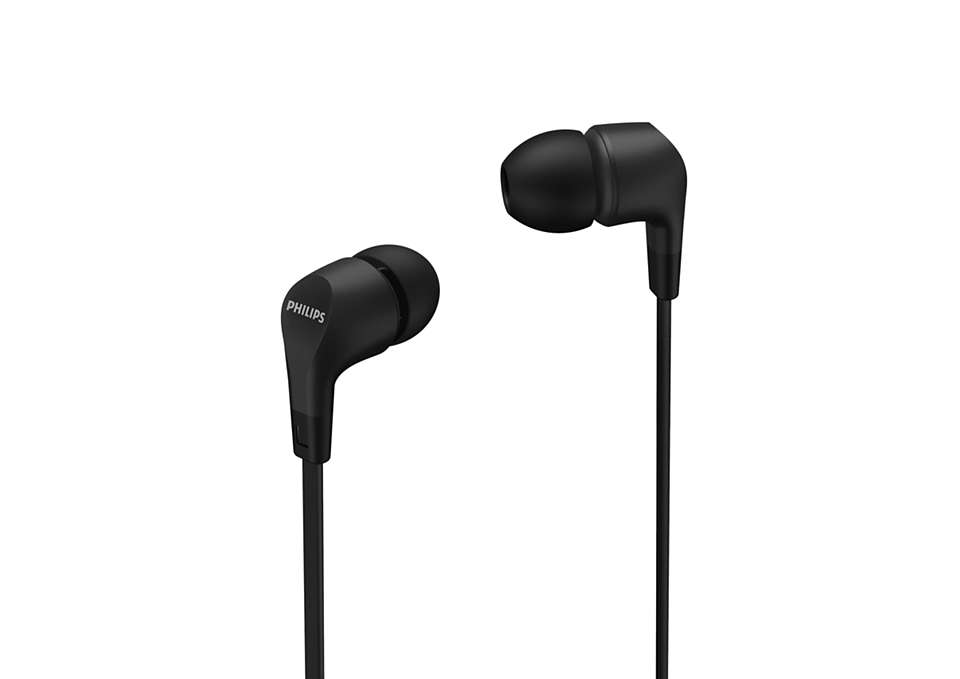

Проводные наушники Philips TAE1105BK/00, jack 3.5 мм, черный, TAE1105BK/00