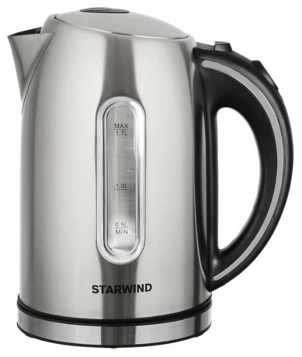 

Чайник электрический Starwind SKS4210 1.7л. 2.2 кВт, металл, серебристый матовый, SKS4210
