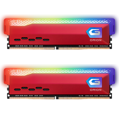 

Комплект памяти DDR4 DIMM 32Gb (2x16Gb), 3200MHz, CL16, 1.35 В, Geil, ORION RGB RED, GOSR432GB3200C16BDC