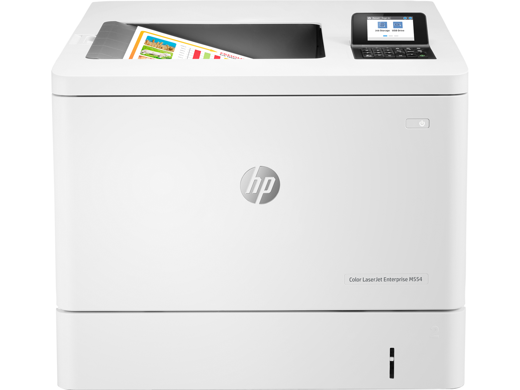 Принтер лазерный HP Color LaserJet Enterprise M554dn, A4, цветной, 33стр/мин (A4 ч/б), 33стр/мин (A4 цв.), 1200x1200 dpi, дуплекс, сетевой, USB (7ZU81A) - фото 1