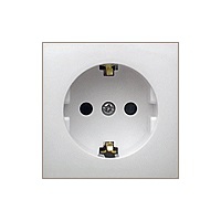 

Розетка Ecoplast LK45, однопостовая, с з/к, со шторками, в сборе, белый (851304), LK45