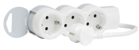 

Удлинитель Legrand 3X2К+З, 3-розетки, 1.5м, белый (695001), 3X2К+З