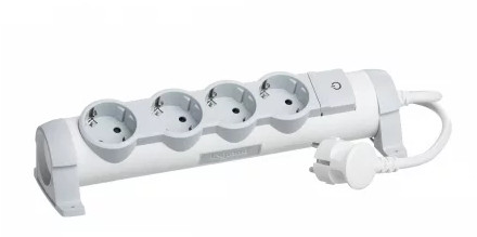 

Удлинитель Legrand 4X2К+З, 4-розетки, 1.5м, белый (694626), 4X2К+З