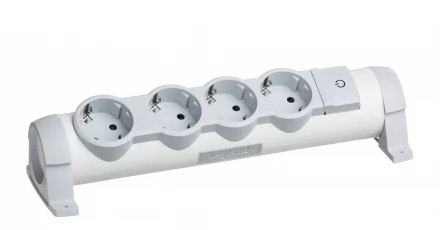 

Колодка удлинителя Legrand 4X2К+З 4-розетки, 16A, с/з, белый (694629), 4X2К+З