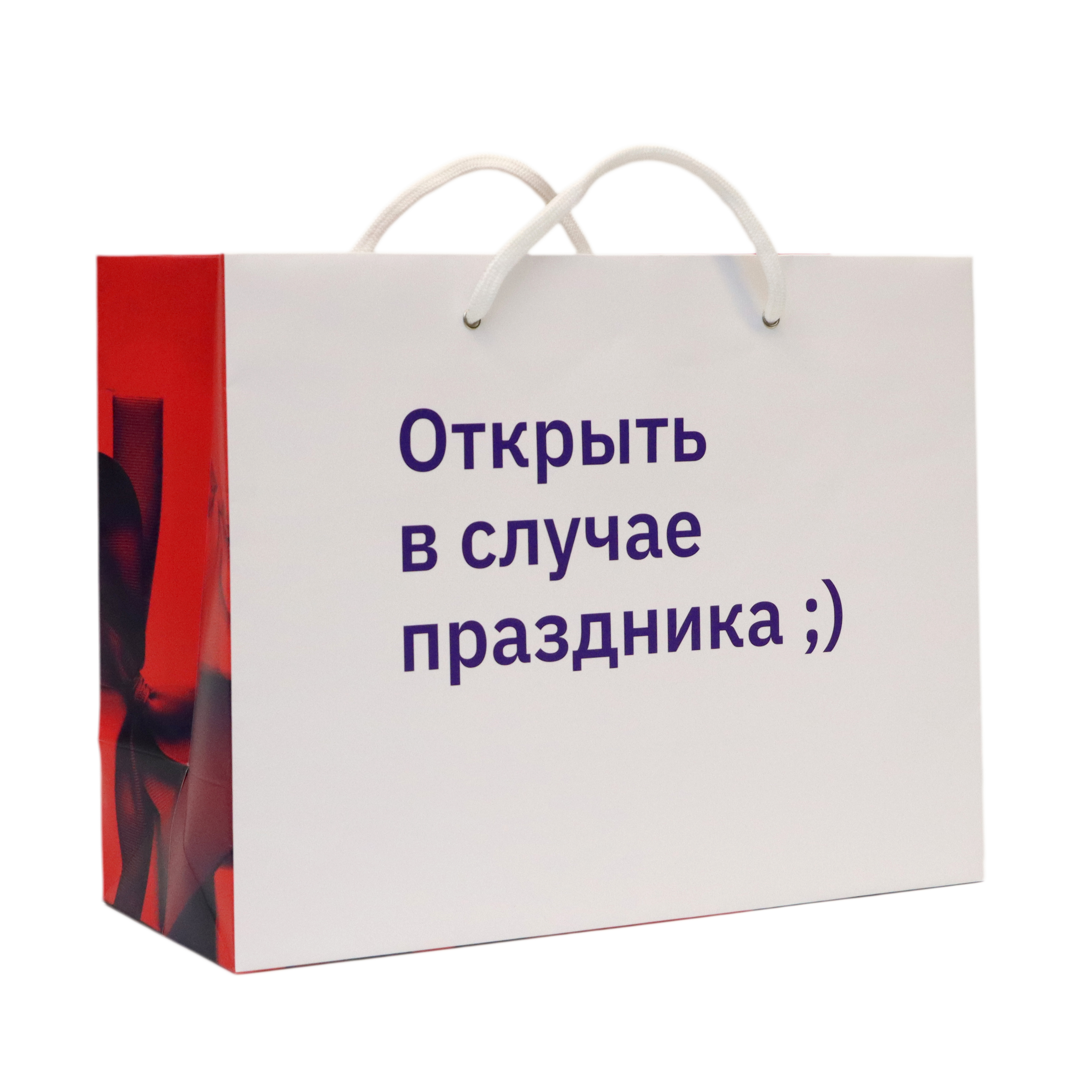 

Пакет подарочный e2e4 300x230x120мм, белый, 300x230x120мм
