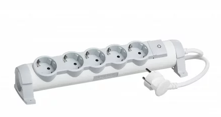 

Удлинитель Legrand 5X2К+З, 5-розеток, 5м, белый (694685), 5X2К+З