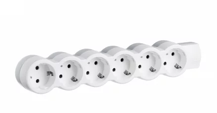 Колодка удлинителя Legrand 6X2К+З (695019)