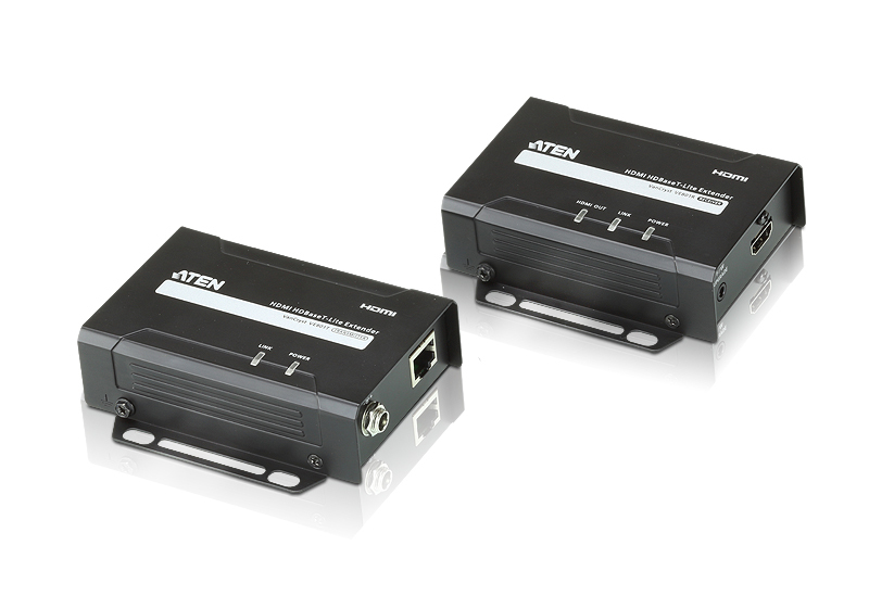 Удлинитель HDMI ATEN VE801, HDMI-1xHDMI, 4096x2160, по витой паре до 60м (VE801-AT-G)