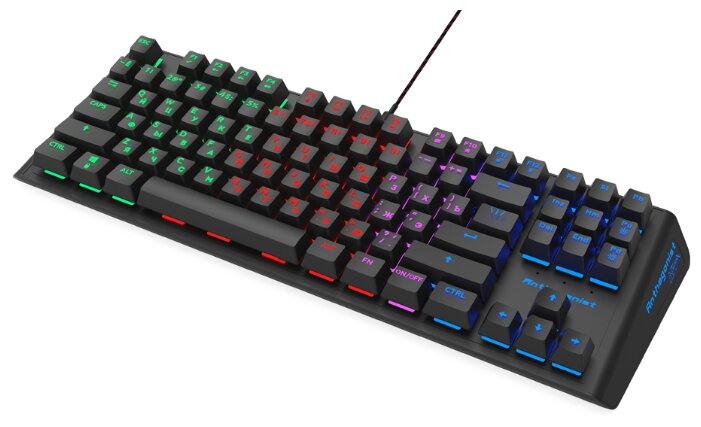 

Клавиатура проводная Ritmix RKB-500 Antagonist, мембранная, подсветка, USB, черный, RKB-500 Antagonist