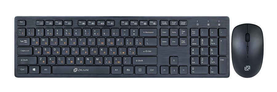 Клавиатура + мышь Oklick 240M, беспроводной, USB, черный (1091253) - фото 1
