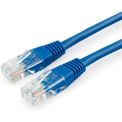 Патч-корд U/UTP кат.5e, 0.5м, RJ45-RJ45, синий, LSZH, Datarex (DR-181505)