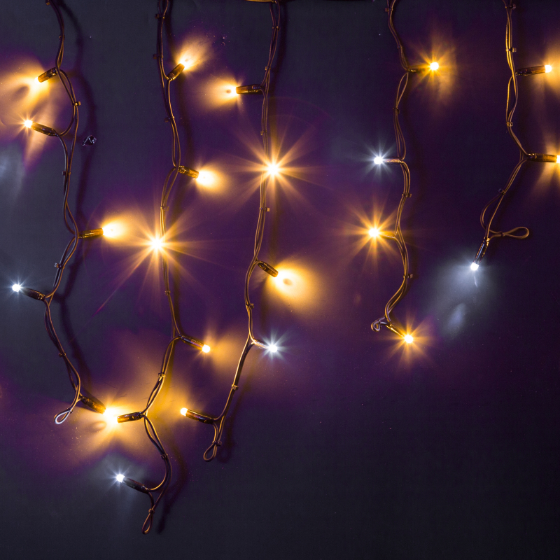 

Гирлянда NEON-NIGHT светодиодная бахрома, ламп: 128 шт., 4 м x 60 см, белый (255-236)