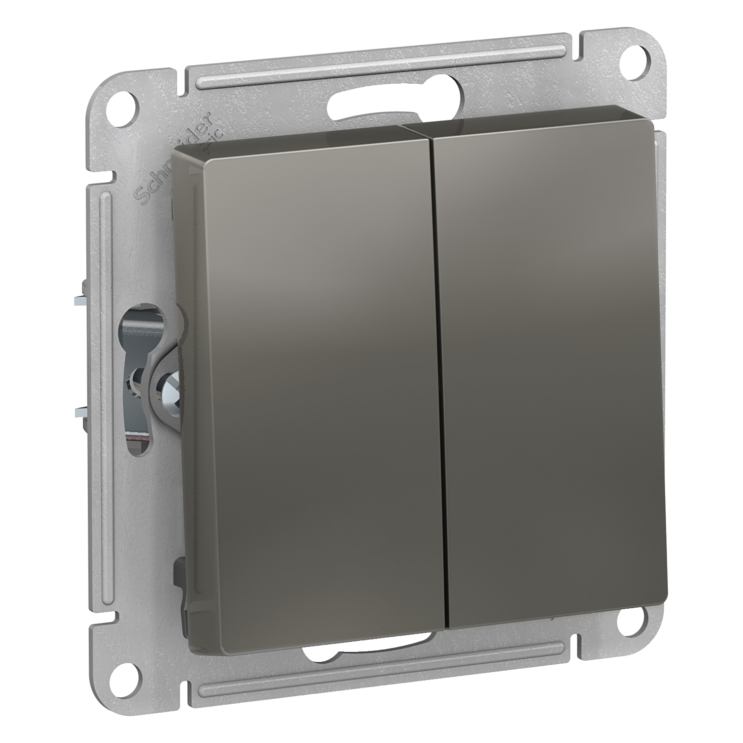 

Выключатель Schneider Electric AtlasDesign, 2кл., скрытый монтаж, механизм с накладкой без рамки, стальной (ATN000951)