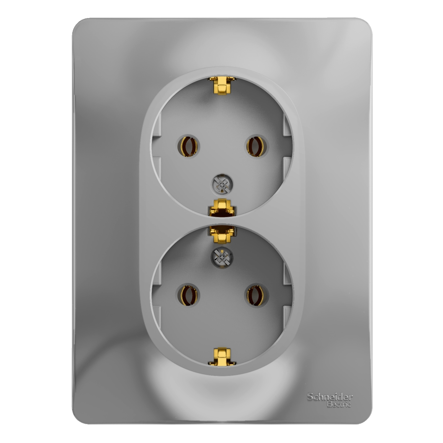 

Розетка Schneider Electric GLOSSA, скрытый монтаж, 2-х постовая, с з/к, 16A, в сборе, IP20, алюминий (GSL000324)
