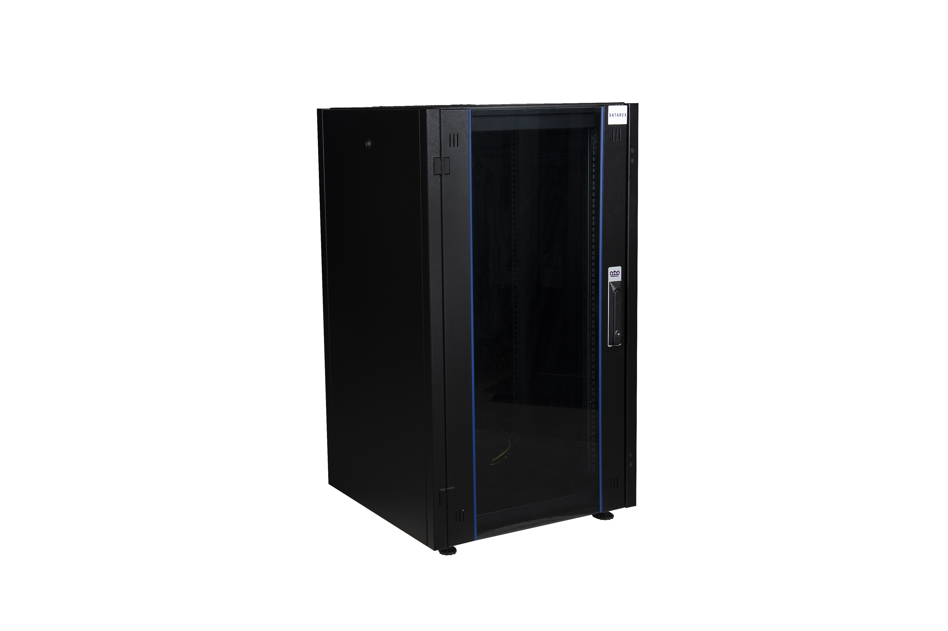Шкаф телекоммуникационный напольный 20U 600x600 мм, стекло, черный, разборный, Datarex (DR-700001)
