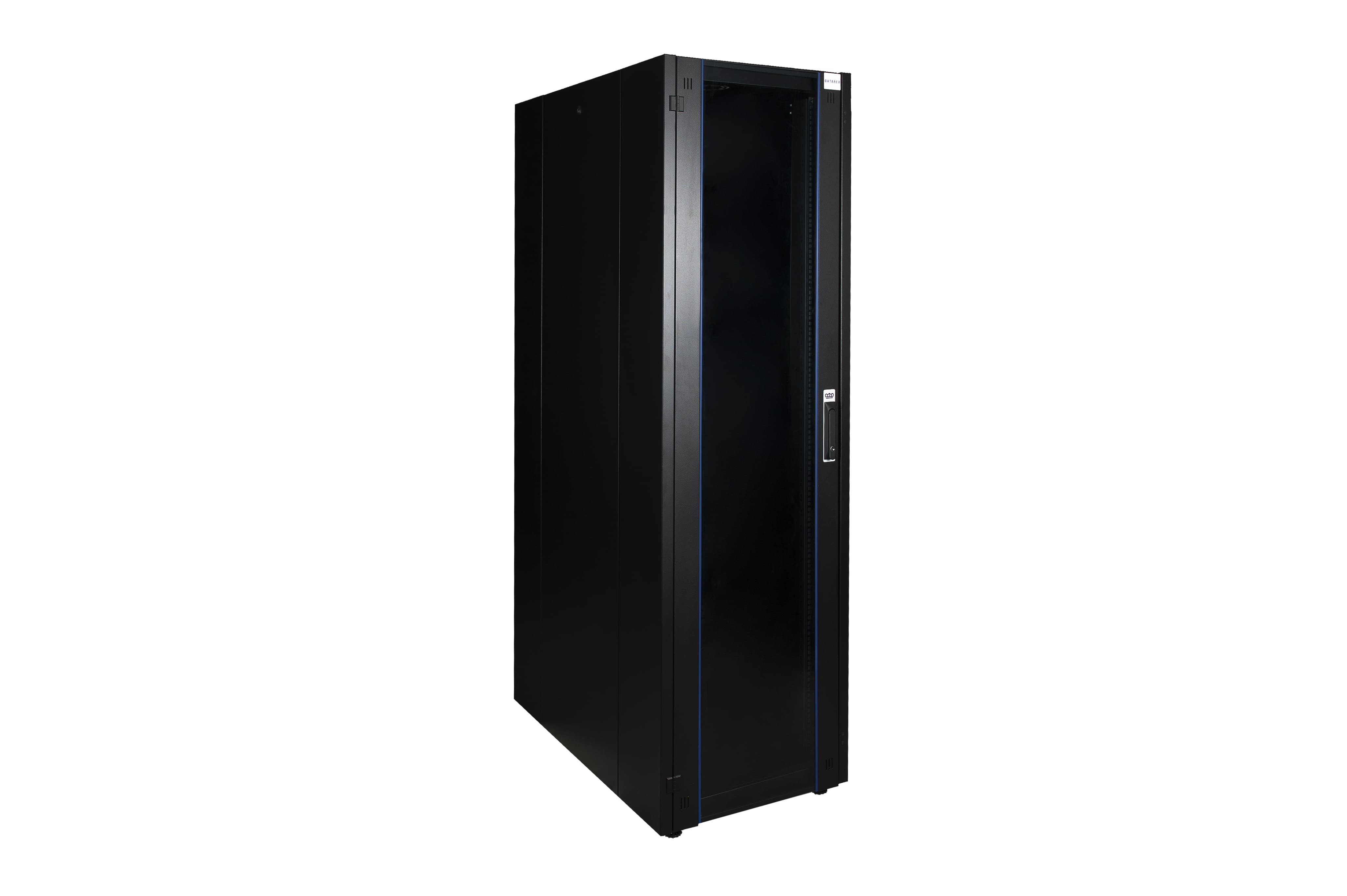 Шкаф напольный 26u 600x800, стекло, черный, разборный, Datarex (Dr-700211)
